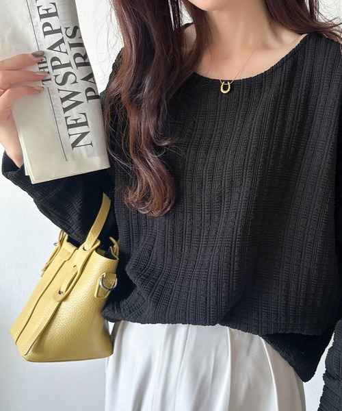 tシャツ 「予約受付中」ゆったりシルエットでこなれ感をプラス。フクレジャガードトップス（長袖） レディース | classicalelf | 18