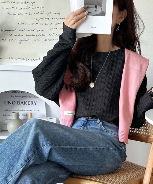 tシャツ 「予約受付中」ゆったりシルエットでこなれ感をプラス。フクレジャガードトップス（長袖） レディース | classicalelf | 22