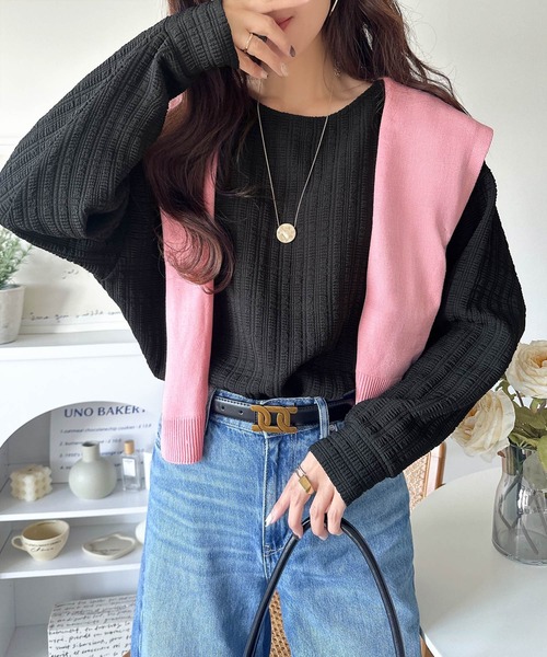 tシャツ 「予約受付中」ゆったりシルエットでこなれ感をプラス。フクレジャガードトップス（長袖） レディース | classicalelf | 17