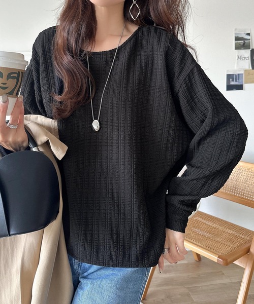 tシャツ 「予約受付中」ゆったりシルエットでこなれ感をプラス。フクレジャガードトップス（長袖） レディース | classicalelf | 16