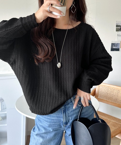 tシャツ 「予約受付中」ゆったりシルエットでこなれ感をプラス。フクレジャガードトップス（長袖） レディース | classicalelf | 15