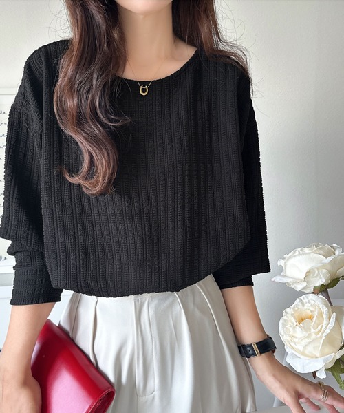 tシャツ 「予約受付中」ゆったりシルエットでこなれ感をプラス。フクレジャガードトップス（長袖） レディース | classicalelf | 19