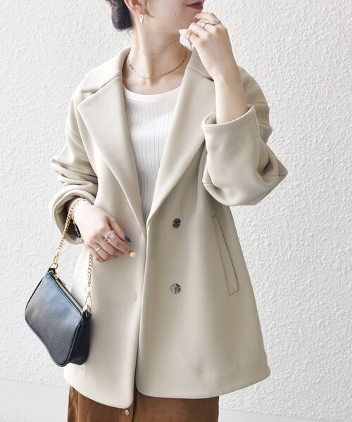 SHIPS any コート アウター any:「洗濯機可能」ダンボール コクーン