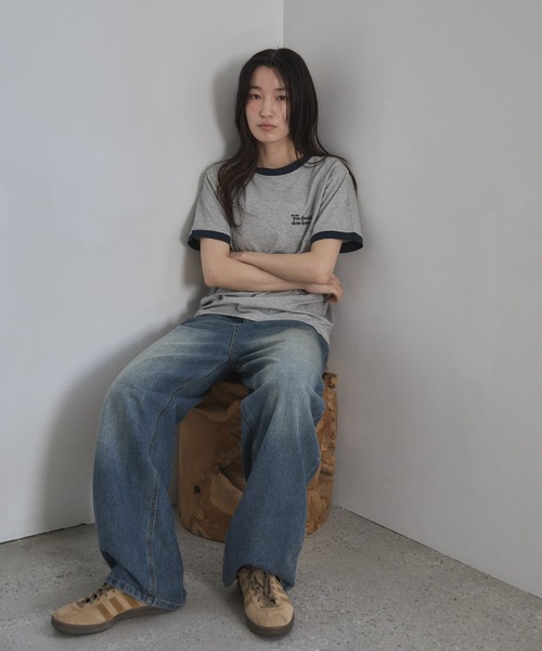 「feepur」 半袖Tシャツ MEDIUM 杢グレー レディース