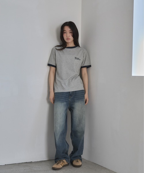 「feepur」 半袖Tシャツ MEDIUM 杢グレー レディース