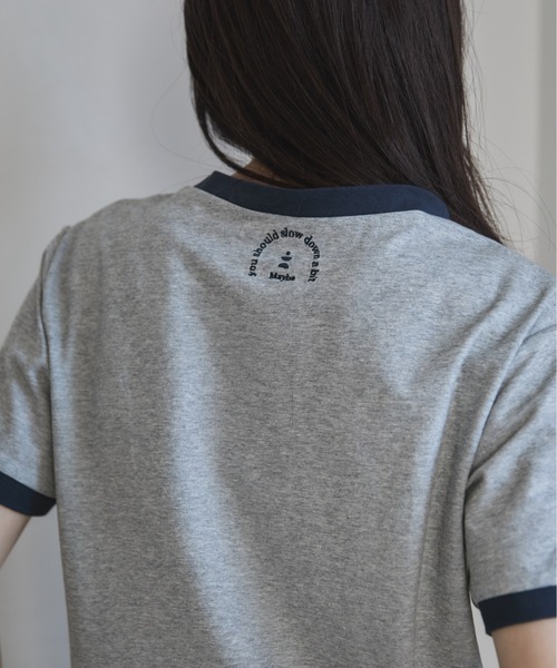 「feepur」 半袖Tシャツ MEDIUM 杢グレー レディース