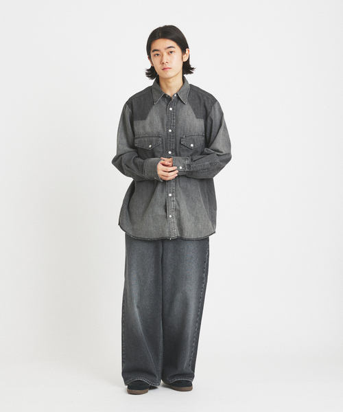 Wrangler ウエスタンシャツ ブラックデニム シャツ USA製 90s ラングラー ウエスタンシャツのおすすめ人気商品一覧 通販