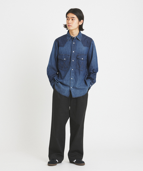 Wrangler ウエスタンシャツ ブラックデニム シャツ USA製 90s ラングラー ウエスタンシャツのおすすめ人気商品一覧 通販