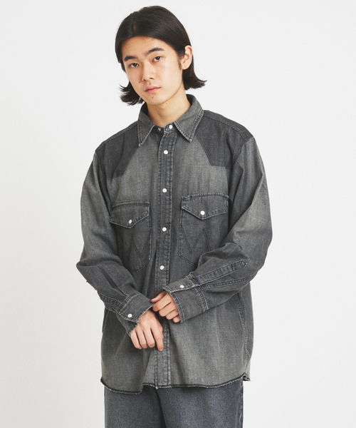 Wrangler ウエスタンシャツ ブラックデニム シャツ USA製 90s ラングラー ウエスタンシャツのおすすめ人気商品一覧 通販