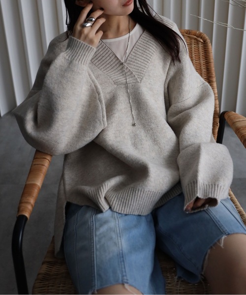 YENNA ニット セーター 「ふんわりもっちりボリュームニット
