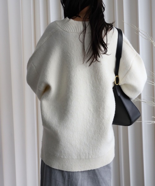 YENNA ニット セーター 「もっちりボリュームニット」/ディープVネック