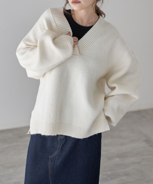 YENNA ニット セーター 「ふんわりもっちりボリュームニット
