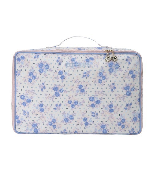 ❤️KID BLUE 新品未使用　ギフト包装　定価19,800円 Lサイズ KID BLUE（キッドブルー） ポーチ -ピンドットフラワーG