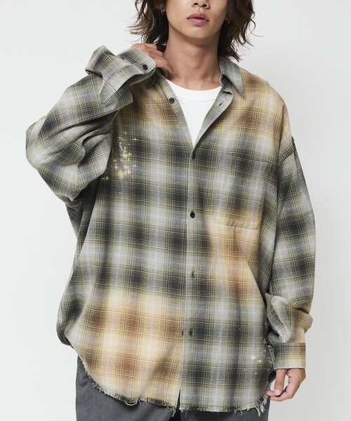RELAXFIT ネルシャツ FREAK'S STORE シャツ 限定展開 Relax Fit リラックスフィット