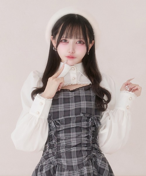 Pal elfy ブラウス シャツ クロップドレースブラウス レディース