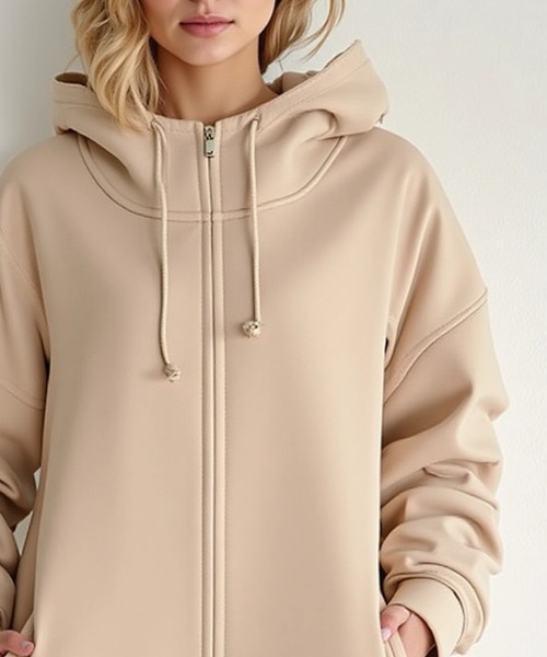 cammie パーカー ハイネックロング丈パーカー レディース : ZOZOTOWN