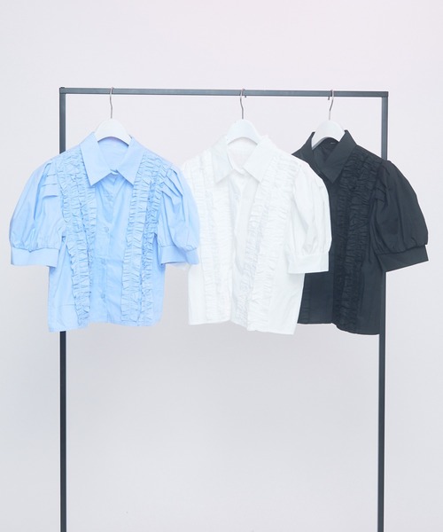 「TITTY&CO.」 半袖ブラウス FREE ホワイト レディース_画像2