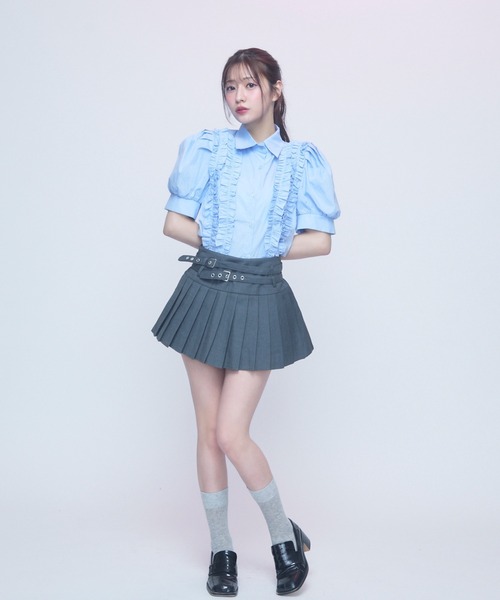 「TITTY&CO.」 半袖ブラウス FREE ホワイト レディース_画像4