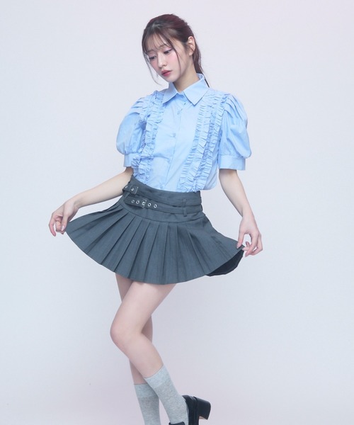 「TITTY&CO.」 半袖ブラウス FREE ホワイト レディース_画像6