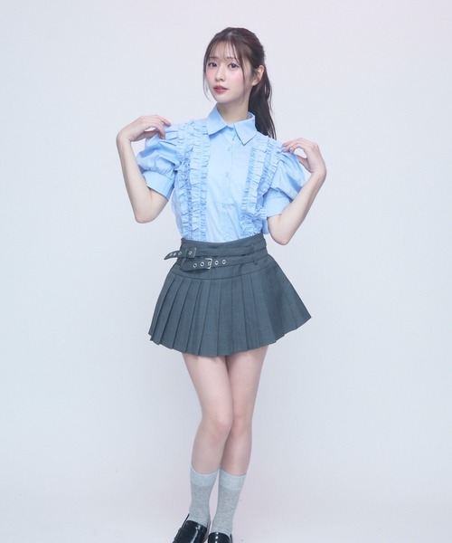 「TITTY&CO.」 半袖ブラウス FREE ホワイト レディース_画像9