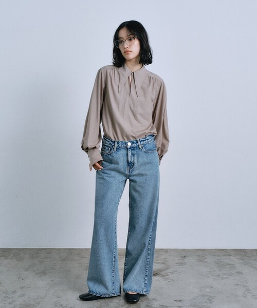 CODE A ブラウス シャツ point neck shirt レディース : ZOZOTOWN 