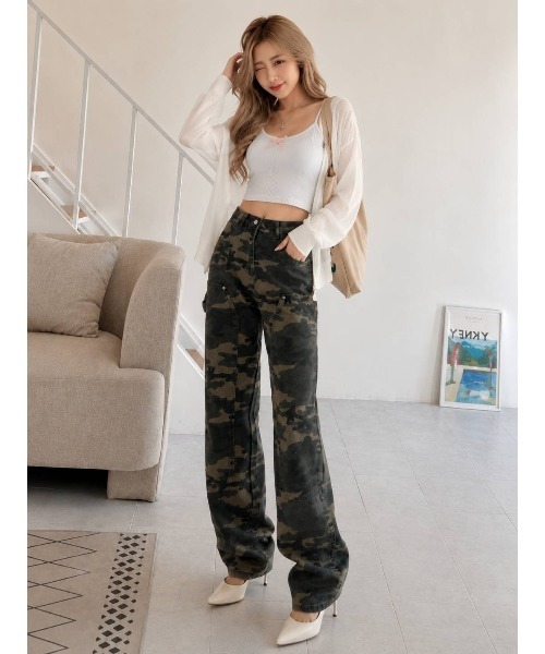 MARK&LONA 迷彩柄 レディースパンツ　未使用 semuse パンツ 迷彩柄パンツ レディース : ZOZOTOWN Yahoo!店 - 通販
