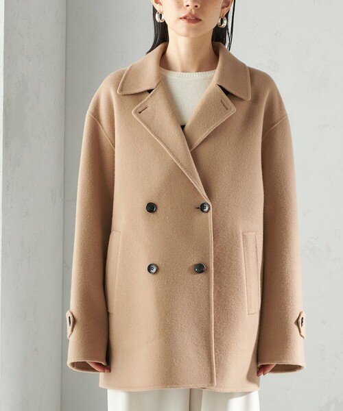 バーバリーズ カシミヤ混 ピーコート ダブル ショートコート バーバリーズ カシミヤ混 ピーコート ダブル ショートコート