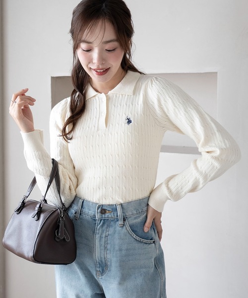 U.S. POLO ASSN.（ユーエスポロアッスン） ニット セーター ∴WEGO