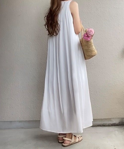 「FILLOU」 ノースリーブワンピース MEDIUM ホワイト レディース_画像9