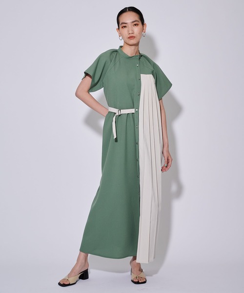 「CITY TOKYO」 半袖ワンピース 1 ブルー レディース_画像2