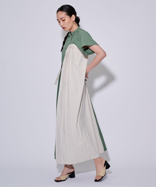 「CITY TOKYO」 半袖ワンピース 1 ブルー レディース_画像4