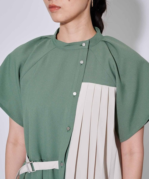 「CITY TOKYO」 半袖ワンピース 1 ブルー レディース_画像9