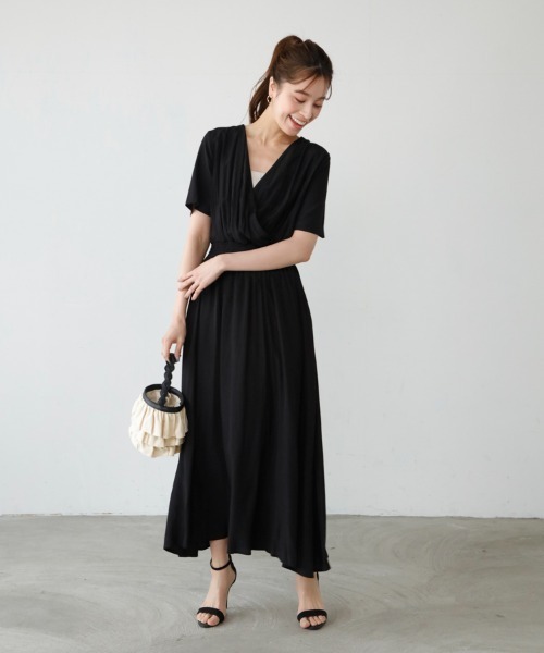 「M.deux」 半袖ワンピース MEDIUM ブルー レディース_画像5