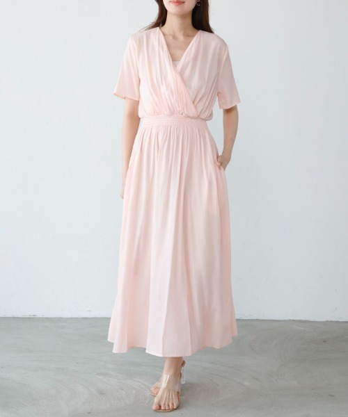 「M.deux」 半袖ワンピース MEDIUM ブルー レディース_画像7