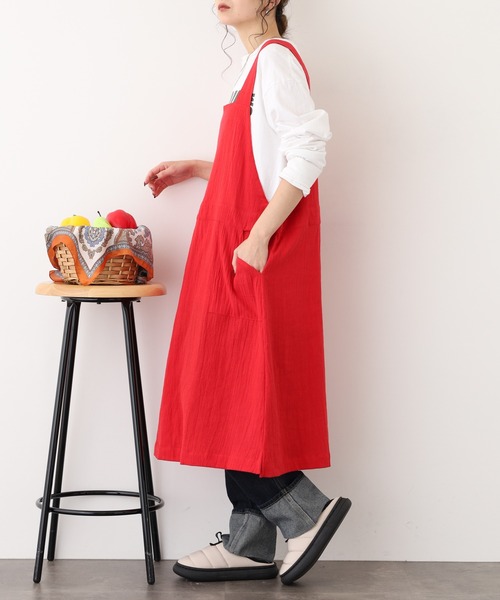 l'atelier Nuuit（アトリエ ヌイ） エプロン ワンピースエプロン