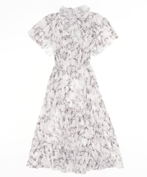 「SNIDEL」 半袖ワンピース 0 アイボリー レディース_画像2