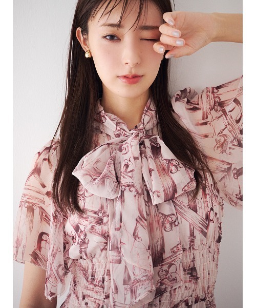 「SNIDEL」 半袖ワンピース 0 アイボリー レディース_画像4