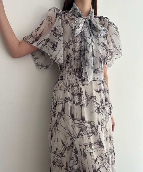 「SNIDEL」 半袖ワンピース 0 アイボリー レディース_画像5