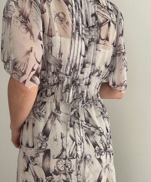 「SNIDEL」 半袖ワンピース 0 アイボリー レディース_画像7