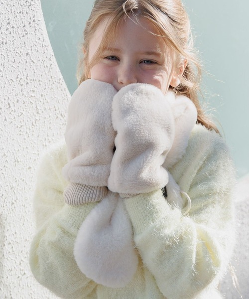 GLOBAL WORK（グローバルワーク） 手袋 洗えるフワフワミトン/595547