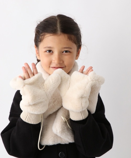 GLOBAL WORK（グローバルワーク） 手袋 洗えるフワフワミトン/595547