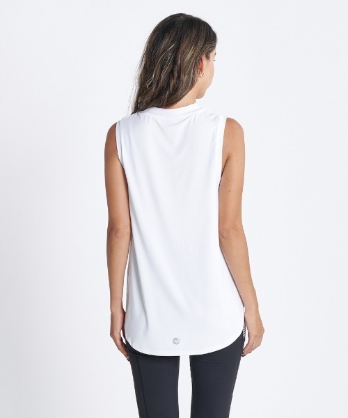 「ROXY」 ノースリーブトップス LARGE ホワイト レディース_画像2