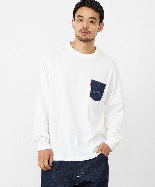 EDWIN（エドウィン） tシャツ デニムポケット Tシャツ 長袖 メンズ