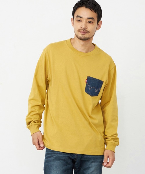 EDWIN（エドウィン） tシャツ デニムポケット Tシャツ 長袖 メンズ