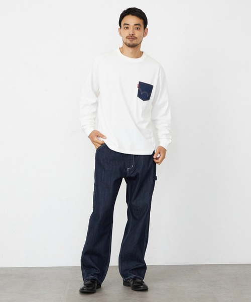 EDWIN（エドウィン） tシャツ デニムポケット Tシャツ 長袖 メンズ