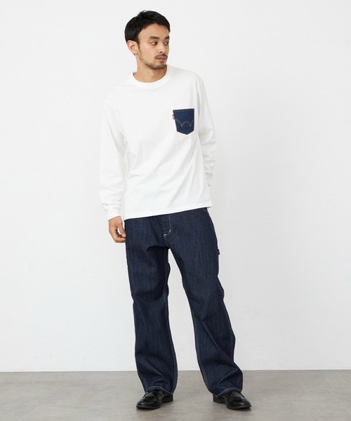 EDWIN（エドウィン） tシャツ デニムポケット Tシャツ 長袖 メンズ