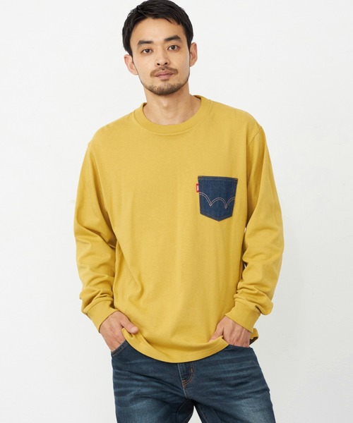 EDWIN（エドウィン） tシャツ デニムポケット Tシャツ 長袖 メンズ