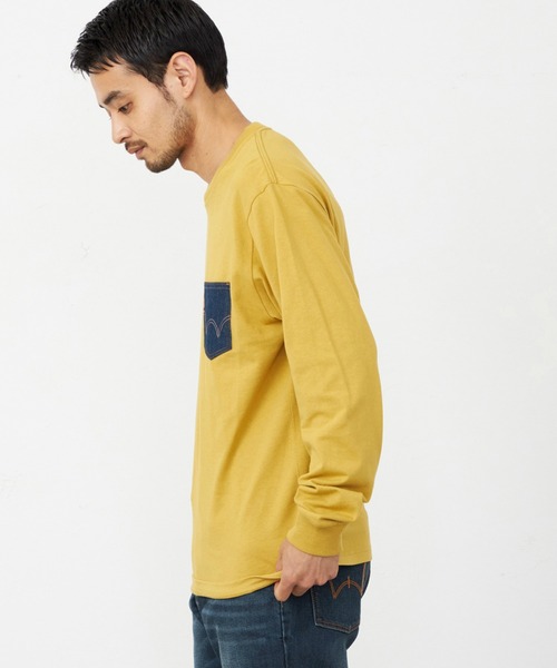 EDWIN（エドウィン） tシャツ デニムポケット Tシャツ 長袖 メンズ