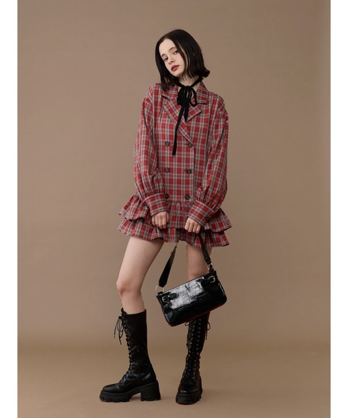 jouetie（ジュエティ） ワンピース ヘムフリルトレンチミニワンピース