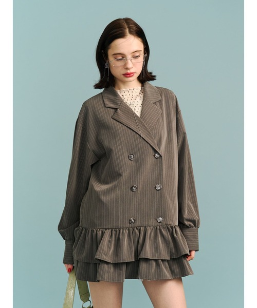 jouetie（ジュエティ） ワンピース ヘムフリルトレンチミニワンピース